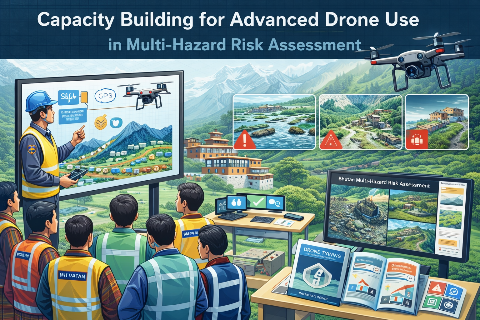 Capacity Building for Advanced Drone Use in Multi-Hazard Risk Assessment